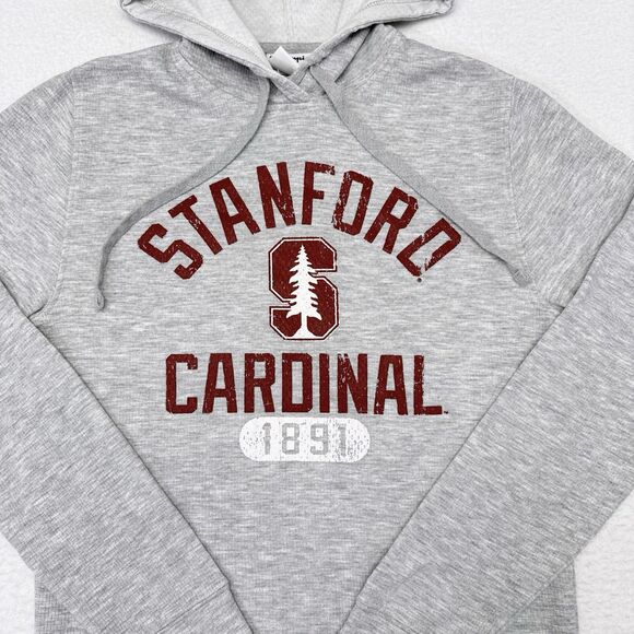 Stanford Cardinal Hoodie Sweatshirt Womens Size Small Gray Champion Pullover - Picture 4 of 10